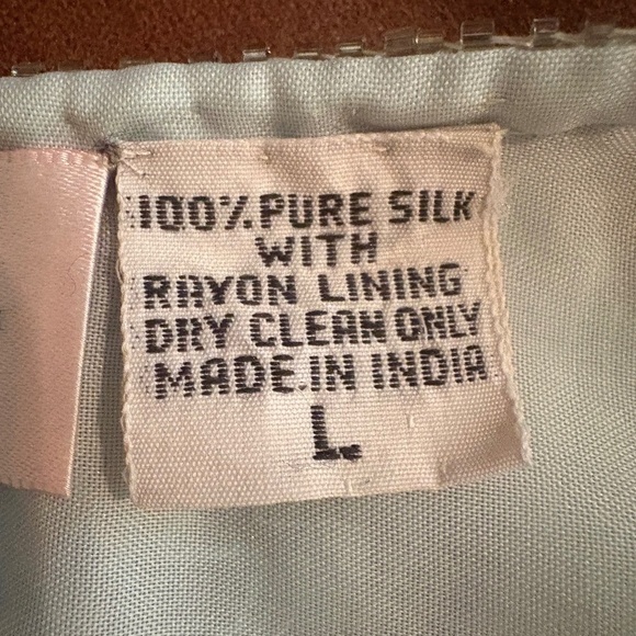 Laurence Kazar New York 100% Silk Vintage Mint Green Asymmetrical Mid Dress - Picture 14 of 17